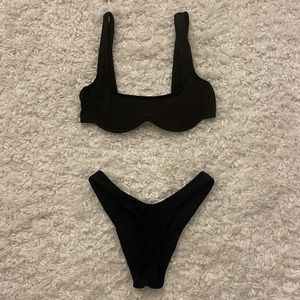 black underwire bikini
